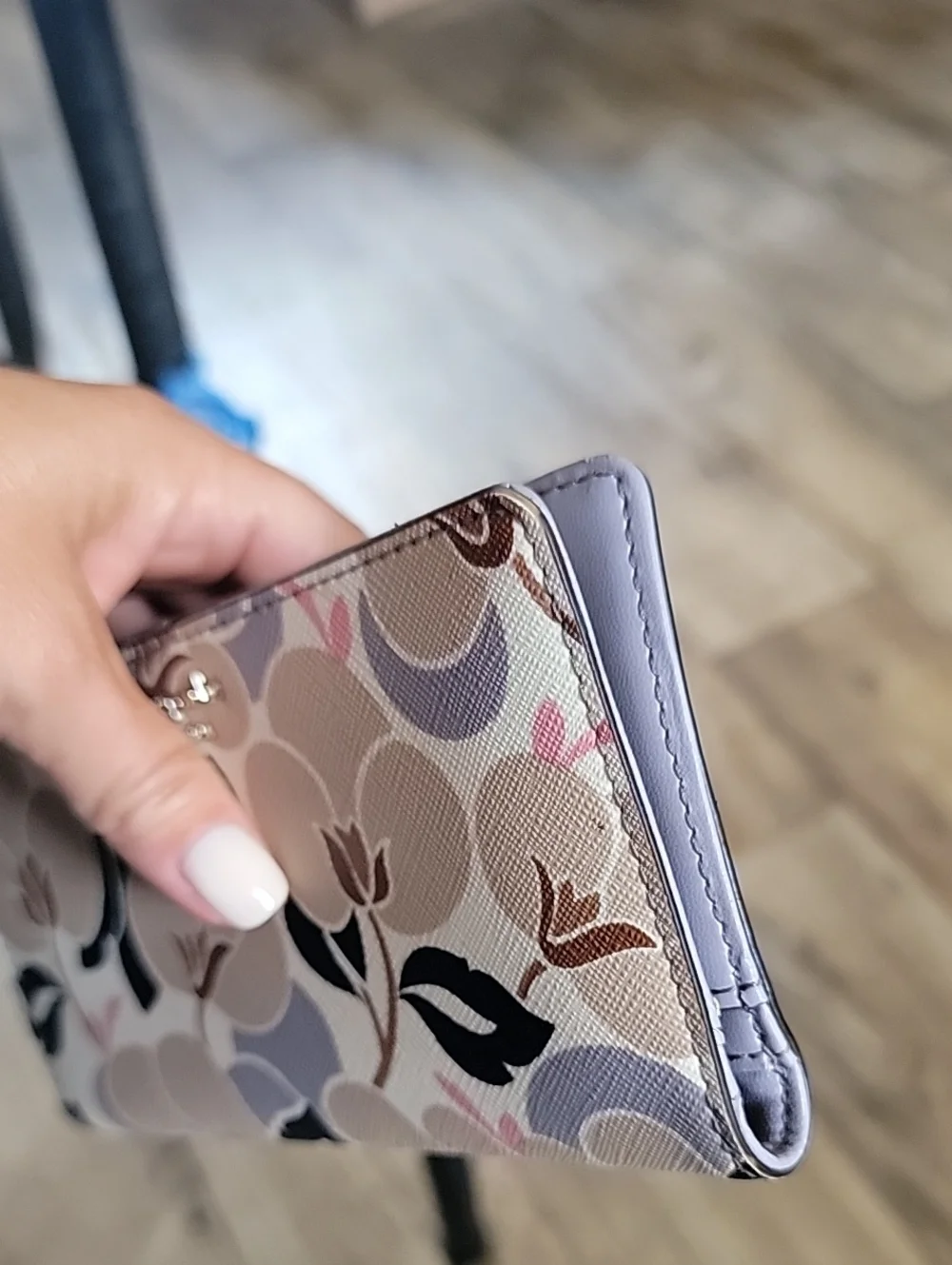kate spade Beige Multi Floral Large Slim Bifold Wallet